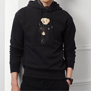 Ralph Lauren Polo Bear Fleece Hoodie, Purple Label